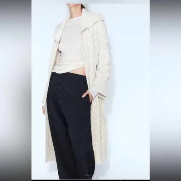 ZARA NWOT Textured Knit Coat - Picture 8 of 16